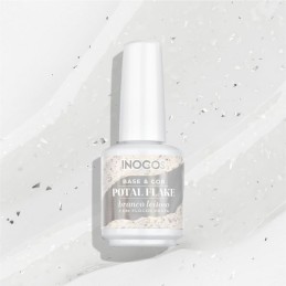 INOCOS BASE POTAL BRANCO LEITOSO FLOCOS PRATA 15ML