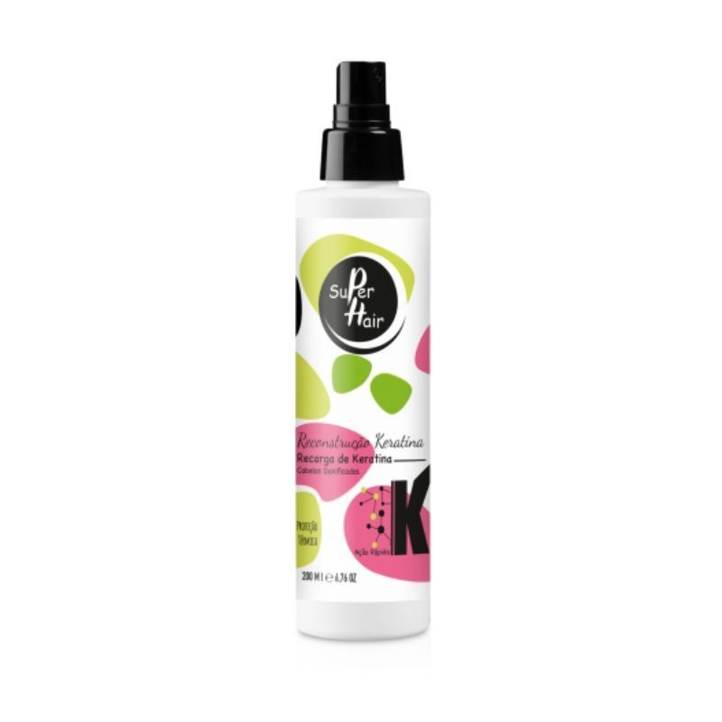 SUPER HAIR RECARGA DE KERATINA RECONSTRUÇÃO CABELOS DANIFICADOS 200ML SUPER HAIR RECARGA DE KERATINA RECONSTRUÇÃO CABELOS DANIFICADOS 200ML