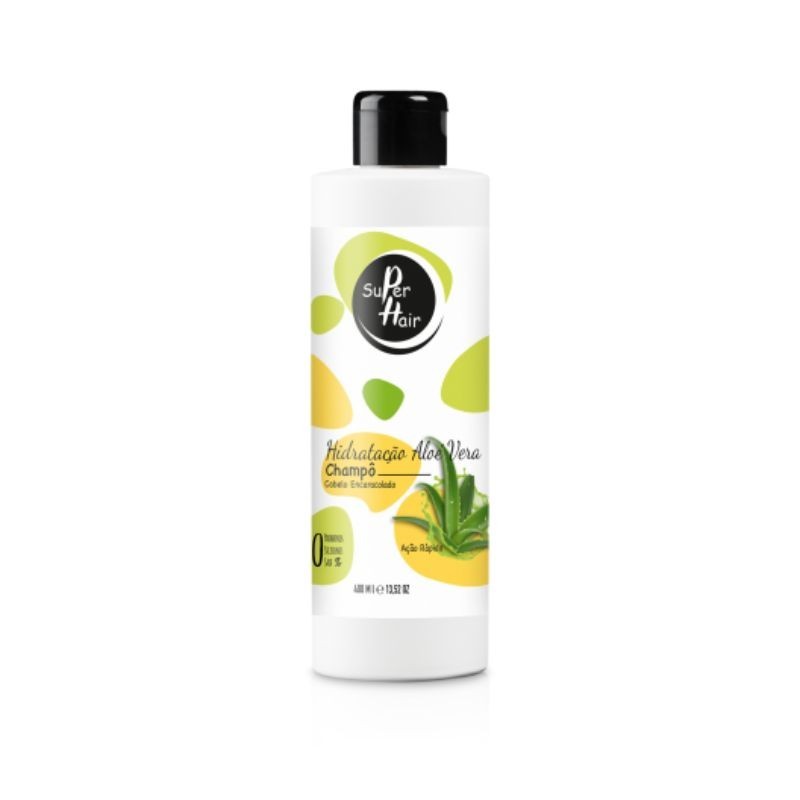 SUPER HAIR SHAMPO HIDRATAÇÃO ALOE VERA CABELO ENCARACOLADO 200ML SUPER HAIR SHAMPO HIDRATAÇÃO ALOE VERA CABELO ENCARACOLADO 200ML