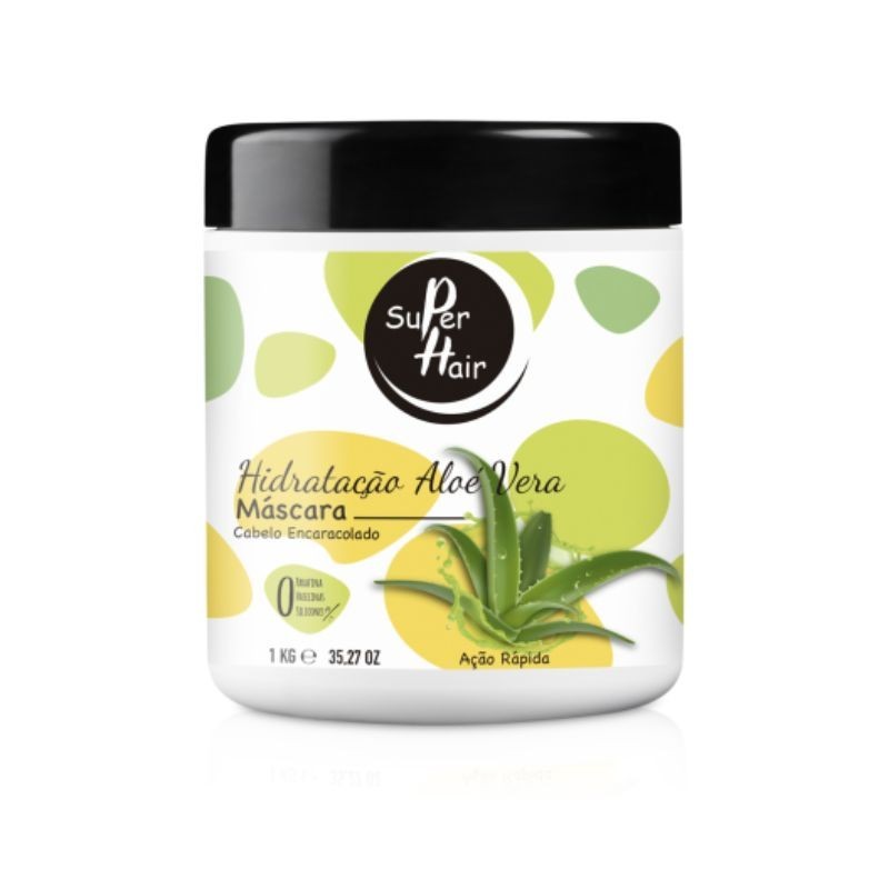 SUPER HAIR MÁSCARA HIDRATAÇÃO ALOE VERA CABELO ENCARACOLADO 1KG SUPER HAIR MÁSCARA HIDRATAÇÃO ALOE VERA CABELO ENCARACOLADO 1KG
