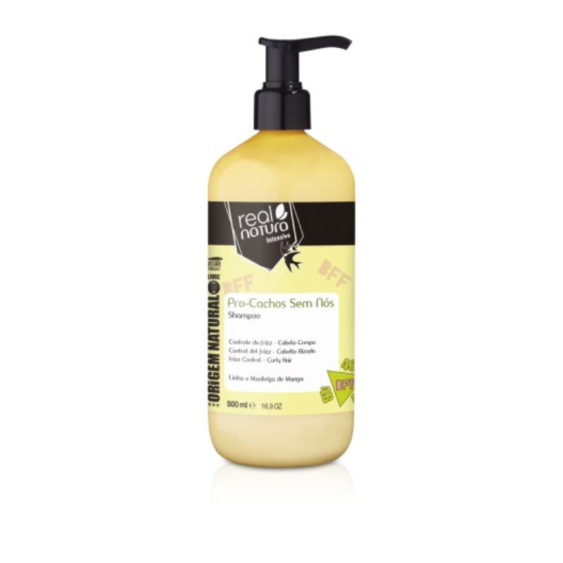 REAL NATURA CHAMPÔ SEM SAL BFF PRO-CACHOS SEM NÓS 500ML REAL NATURA CHAMPÔ SEM SAL BFF PRO-CACHOS SEM NÓS 500ML